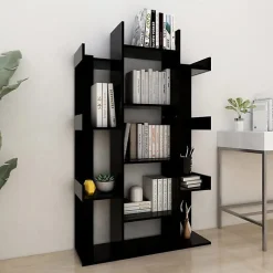 VidaXL Bibliothèque Noir 86x25,5x140 cm Aggloméré