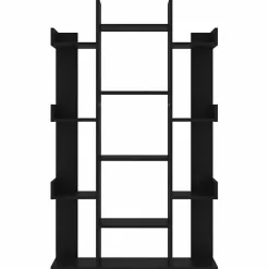 VidaXL Bibliothèque Noir 86x25,5x140 cm Aggloméré