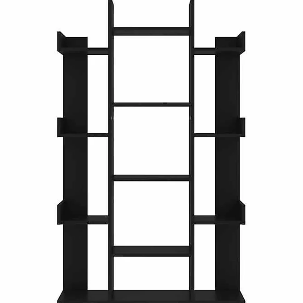 VidaXL Bibliothèque Noir 86x25,5x140 cm Aggloméré