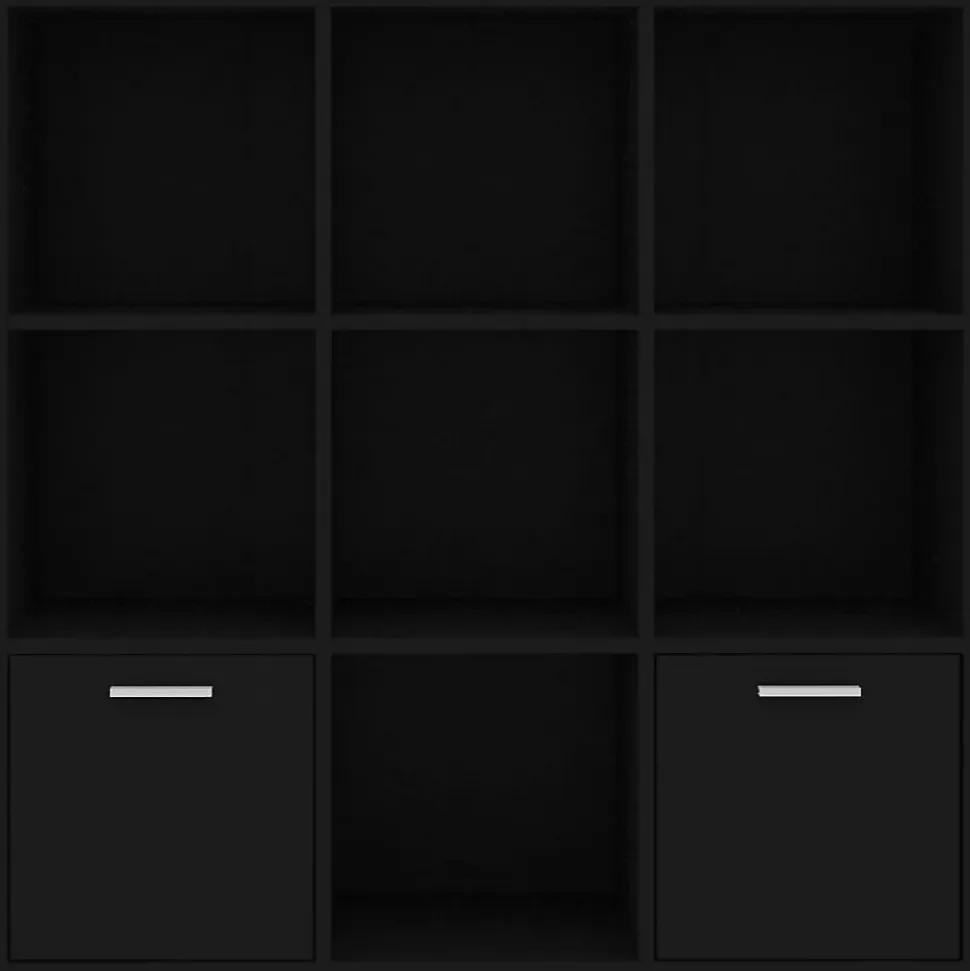vidaXL Bibliothèque Noir 98x30x98 cm Aggloméré