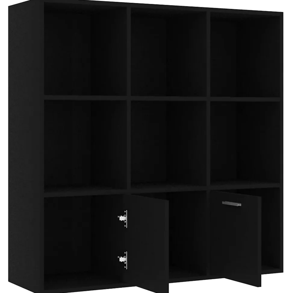 vidaXL Bibliothèque Noir 98x30x98 cm Aggloméré