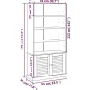 VidaXL Bibliothèque VIGO 85x35x170 cm bois massif de pin 353196