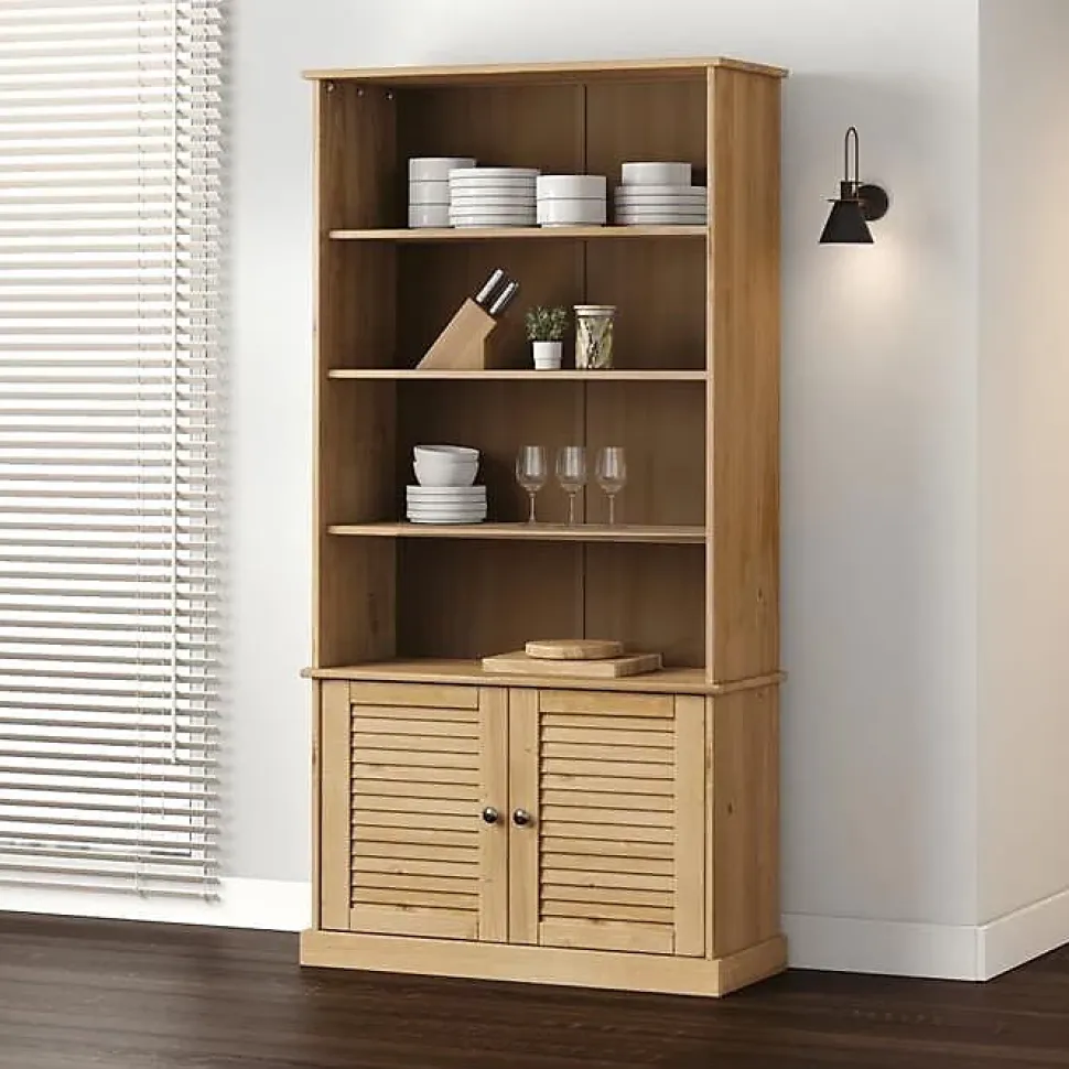 VidaXL Bibliothèque VIGO 85x35x170 cm bois massif de pin 353196