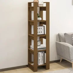 VidaXL Bibliothèque/Cloison Marron miel 41x35x160 cm Pin solide 813872