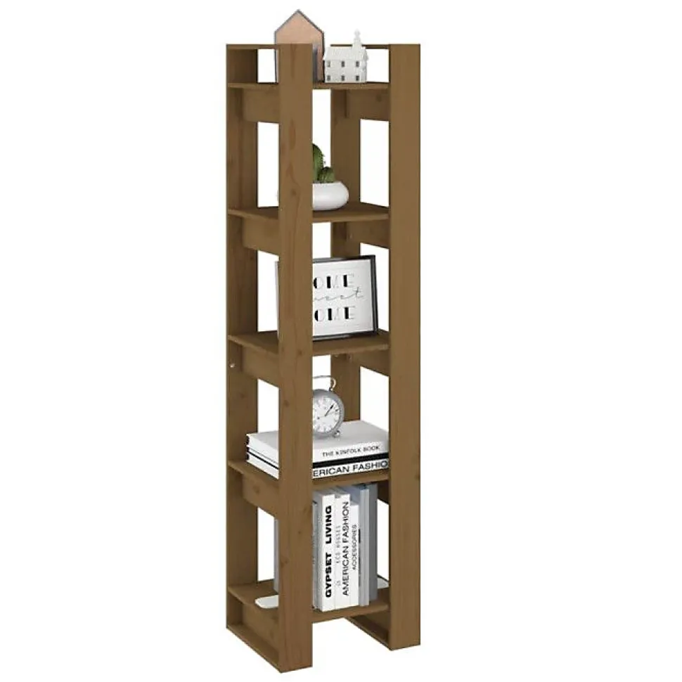 VidaXL Bibliothèque/Cloison Marron miel 41x35x160 cm Pin solide 813872