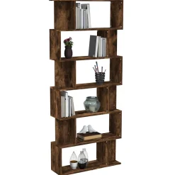 VidaXL Bibliothèque-Cloison Chêne fumé 80x24x192 cm Bois d'ingénierie 816059