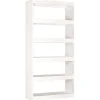 VidaXL Bibliothèque-Séparateur de pièce Blanc 80x30x167,4cm Pin solide