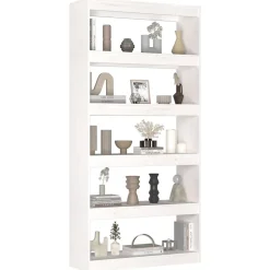 VidaXL Bibliothèque-Séparateur de pièce Blanc 80x30x167,4cm Pin solide