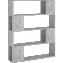 VidaXL Bibliothèque-Séparateur de pièce Gris béton 100x24x124 cm