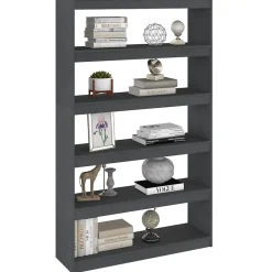 VidaXL Bibliothèque-Séparateur de pièce Gris 100x30x167,5cm Pin massif