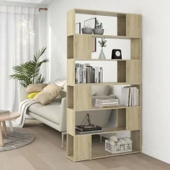 VidaXL Bibliothèque-Séparateur de pièce Chêne Sonoma 100x24x188 cm