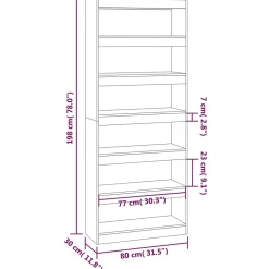 VidaXL Bibliothèque/Séparateur de pièce noir bois d'ingénierie 811728