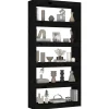 VidaXL Bibliothèque-Séparateur de pièce Noir 80x30x167,4 cm Pin solide