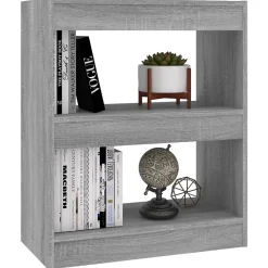 VidaXL Bibliothèque-Séparateur de pièce Sonoma gris 60x30x72 cm