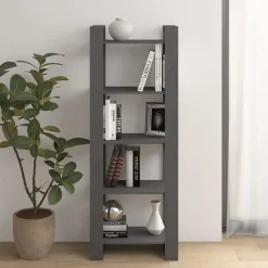 VidaXL Bibliothèque-Séparateur de pièce Gris 60x35x160 cm Bois massif 813891