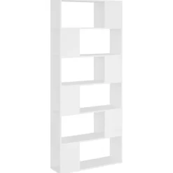 VidaXL Bibliothèque-Séparateur de pièce Blanc 80x24x186 cm Aggloméré