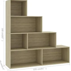 VidaXL Bibliothèque/Séparateur de pièce Chêne sonoma 155x24x160 cm