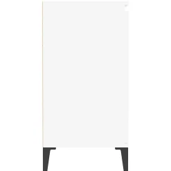 vidaXL Buffet, Armoire avec 2 Portes, Meuble de Rangement, Organisateur de Salle de Séjour Salon, Industriel, Blanc Bois 806076