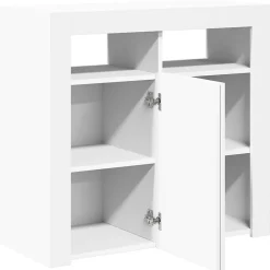 vidaXL Buffet avec Lumières LED, Meuble de Rangement, Armoire de Rangement, Organisateur de Salon Salle de Séjour Intérieur, 80432