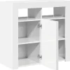 vidaXL Buffet avec Lumières LED, Meuble de Rangement, Armoire de Rangement, Organisateur de Salon Salle de Séjour Intérieur, 80433