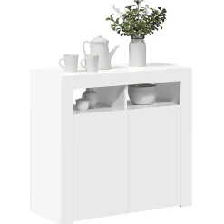 vidaXL Buffet avec Lumières LED, Meuble de Rangement, Armoire de Rangement, Organisateur de Salon Salle de Séjour Intérieur, 80433