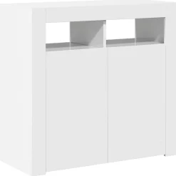 vidaXL Buffet avec Lumières LED, Meuble de Rangement, Armoire de Rangement, Organisateur de Salon Salle de Séjour Intérieur, 80433
