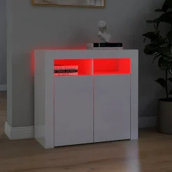 vidaXL Buffet avec Lumières LED, Meuble de Rangement, Armoire de Rangement, Organisateur de Salon Salle de Séjour Intérieur, 80433
