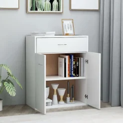 vidaXL Buffet Blanc 60 x 30 x 75 cm Aggloméré