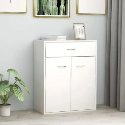 vidaXL Buffet Blanc 60 x 30 x 75 cm Aggloméré