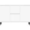 vidaXL Buffet blanc 104x35x70 cm bois d'ingénierie 806112