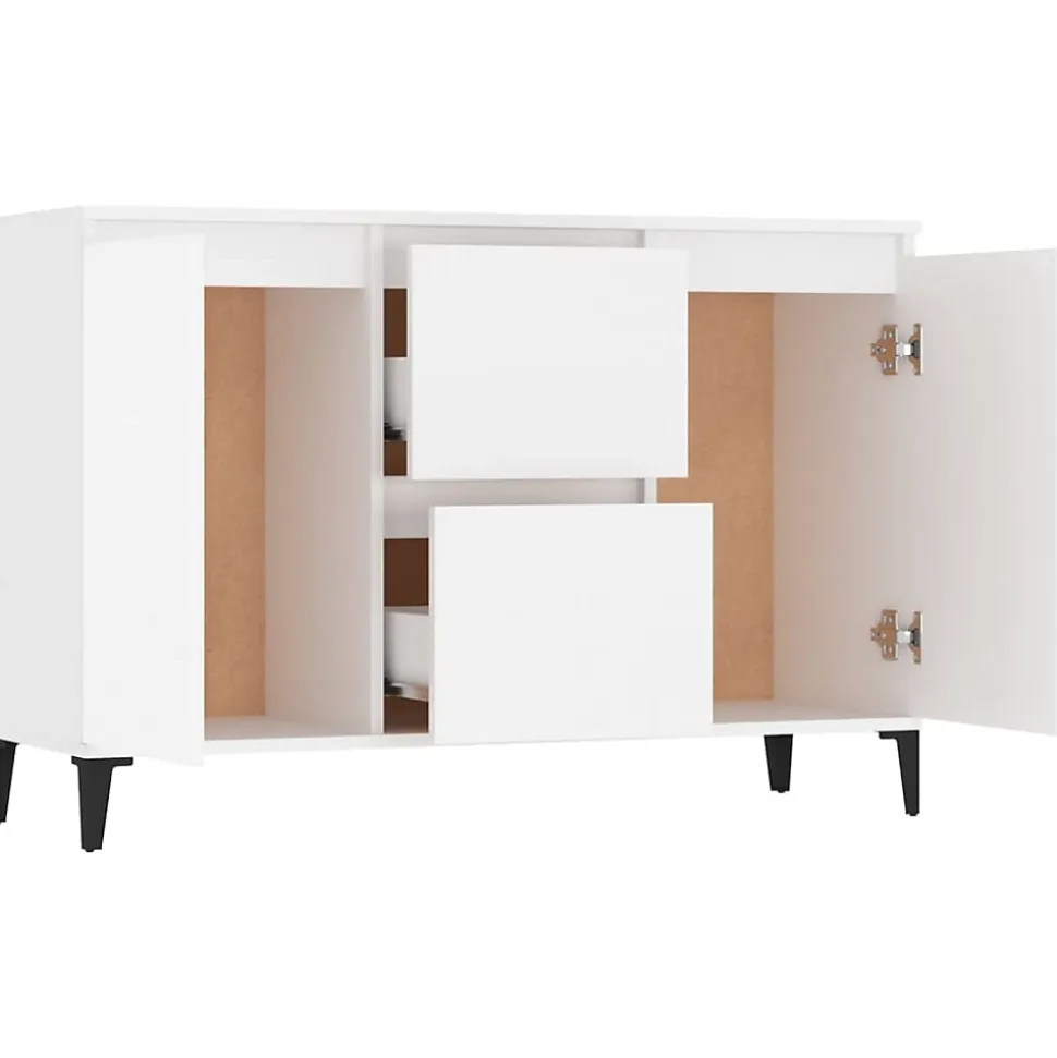 vidaXL Buffet blanc 104x35x70 cm bois d'ingénierie 806112