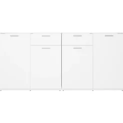 vidaXL Buffet Blanc 160x36x75 cm Aggloméré