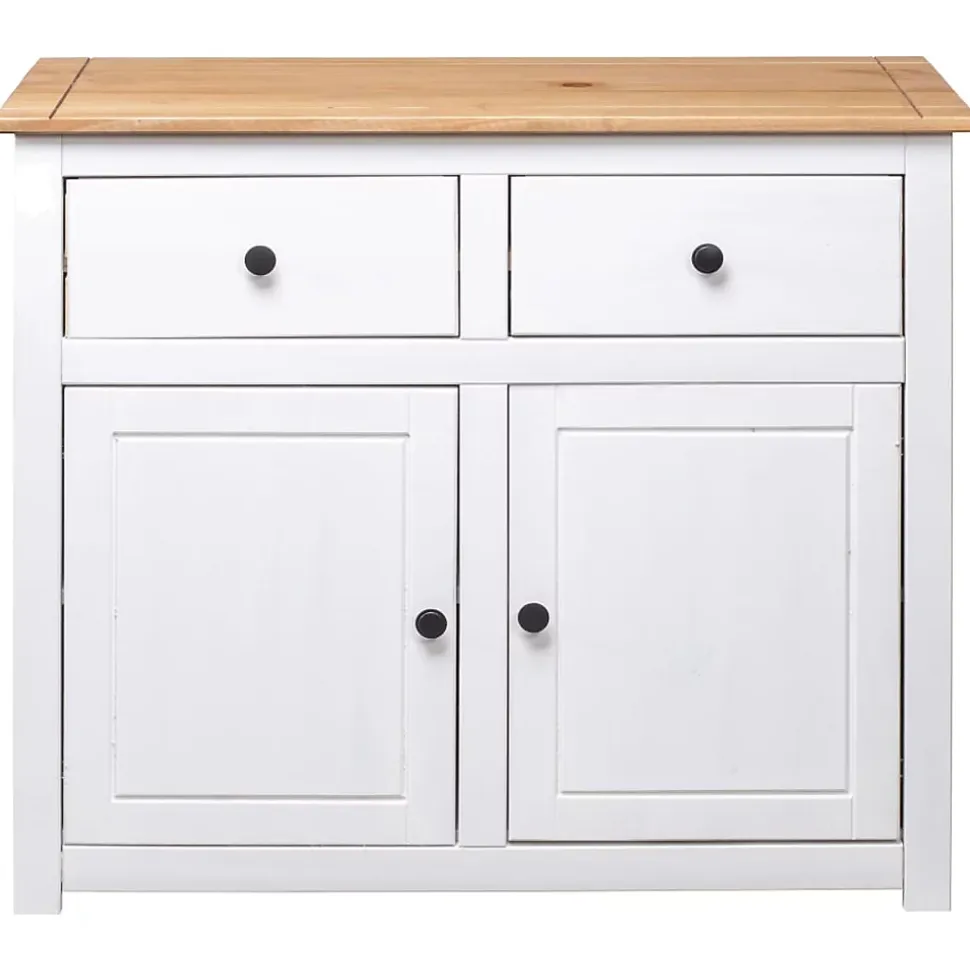 vidaXL Buffet Blanc 93x40x80 cm Pin Gamme Panama 282699