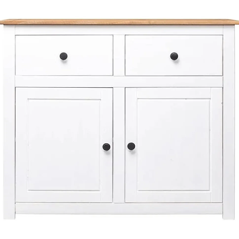 vidaXL Buffet Blanc 93x40x80 cm Pin Gamme Panama 282699