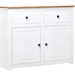 vidaXL Buffet Blanc 93x40x80 cm Pin Gamme Panama 282699