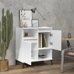 vidaXL Buffet Blanc 60x35x70 cm Bois d'ingénierie 821148