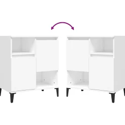 vidaXL Buffet Blanc 60x35x70 cm Bois d'ingénierie 821148