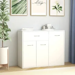 vidaXL Buffet Blanc 88x30x70 cm Aggloméré