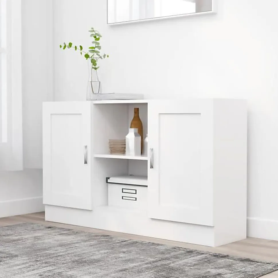 vidaXL Buffet Blanc 120x30,5x70 cm Aggloméré