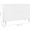 vidaXL Buffet blanc 101x35x70 cm bois d'ingénierie 806103