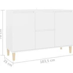 vidaXL Buffet blanc 101x35x70 cm bois d'ingénierie 806103