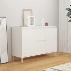 vidaXL Buffet blanc 101x35x70 cm bois d'ingénierie 806103