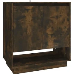 vidaXL Buffet Chêne fumé, Aggloméré, 70 x 41 x 75 cm (l x P x H)