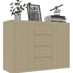 vidaXL Buffet Chêne sonoma 88x30x65 cm Aggloméré