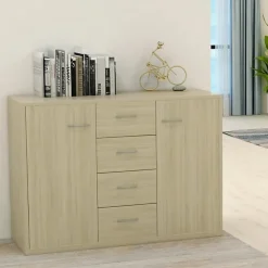vidaXL Buffet Chêne sonoma 88x30x65 cm Aggloméré