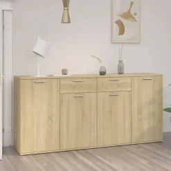 vidaXL Buffet Chêne sonoma 160x36x75 cm Bois d'ingénierie 3074930