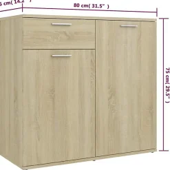 vidaXL Buffet Chêne sonoma 160x36x75 cm Bois d'ingénierie 3074930