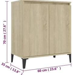 vidaXL Buffet Chêne sonoma 60x35x70 cm Aggloméré
