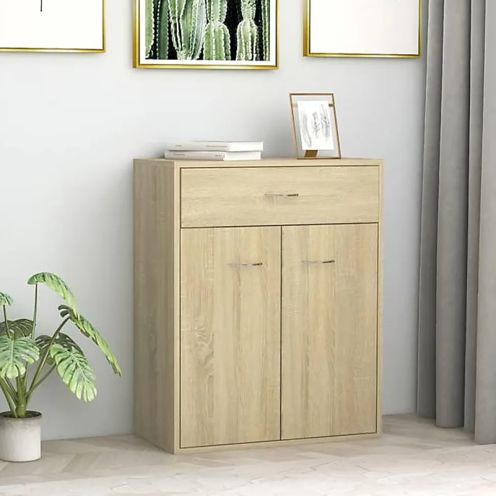 vidaXL Buffet Chêne sonoma 60x30x75 cm Bois d'ingénierie 800714