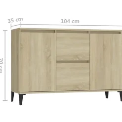 vidaXL Buffet Chêne sonoma 104x35x70 cm Aggloméré